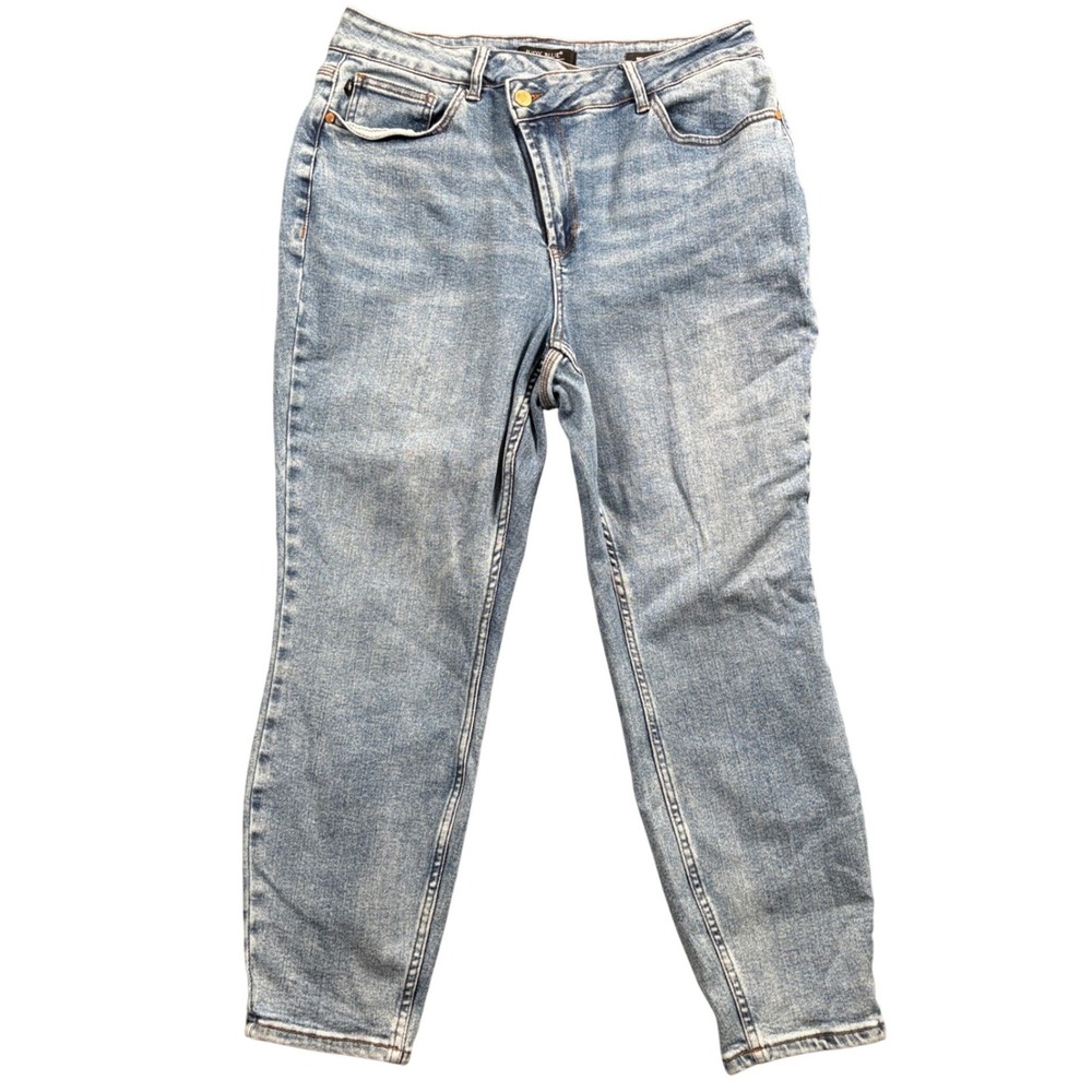 Y2K Judy Blue Relaxed Fit Jeans Women's 16W Light Wash Crossover Button Fly